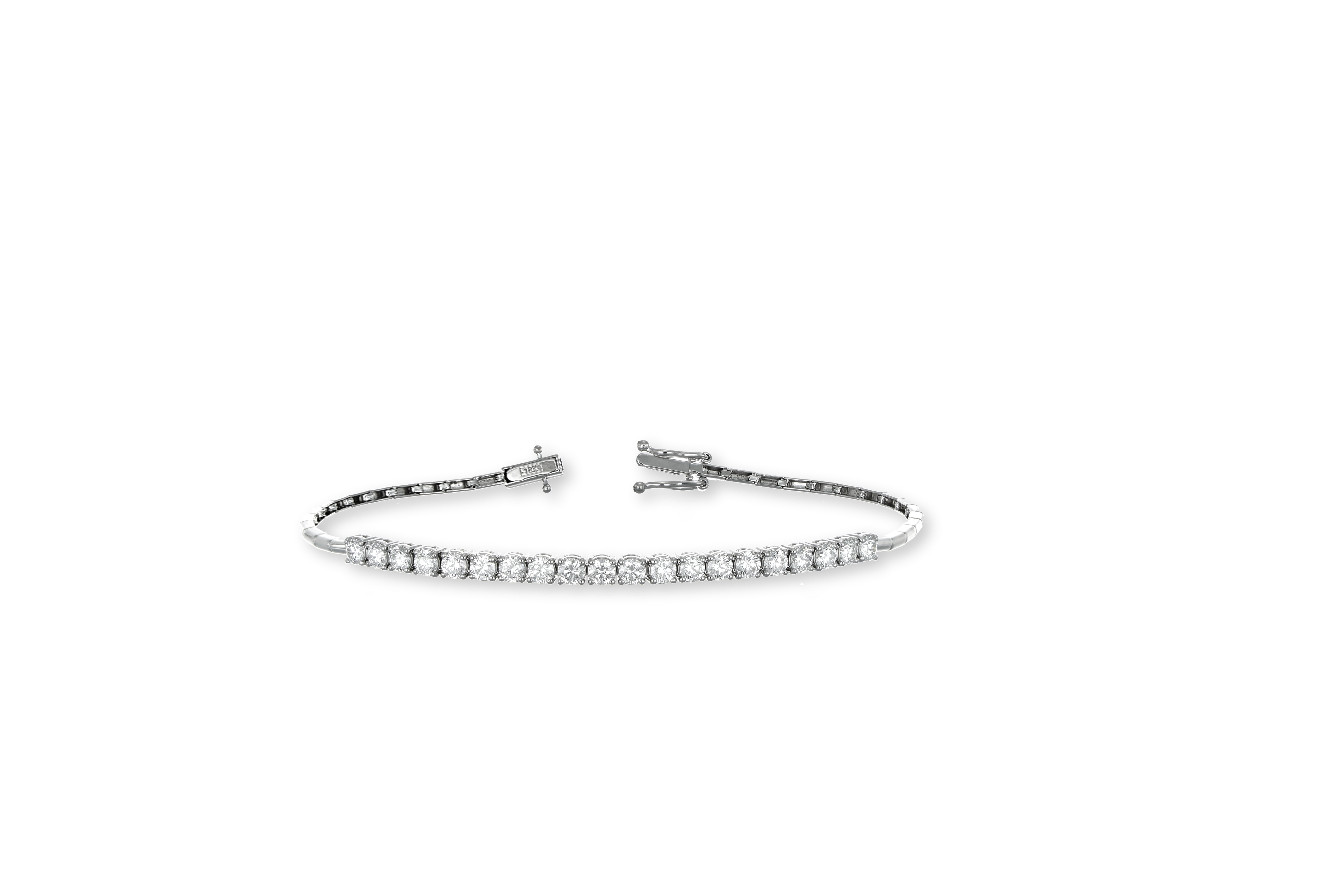 BT42728HSL-S – 2.7–2.8mm Half Tennis Bracelet (Snake Band)