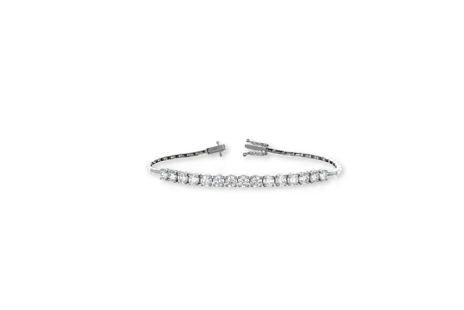 2.76ct Lab-Grown Half Tennis Bracelet 18K White Gold